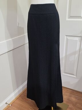 VINTAGE Linda Allard Ellen Tracy Textured Crinkle Maxi Skirt - Size 14
